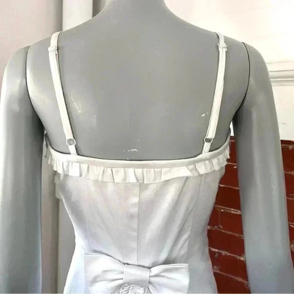 Betsey Johnson Back Ruffle Bow Above the Knee Dress in White - Picture 9 of 13